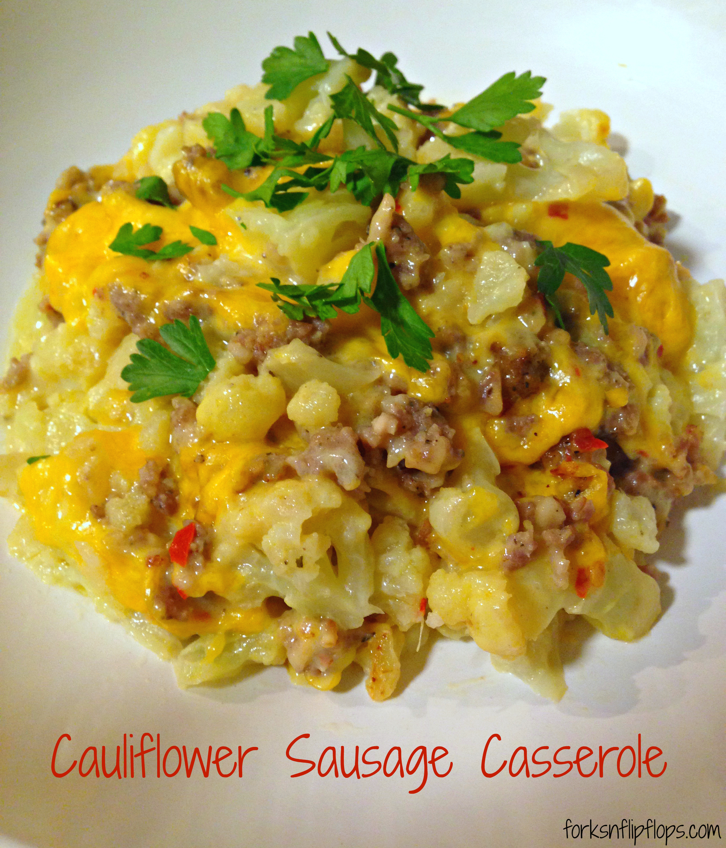 Cauliflower and sausage casserole