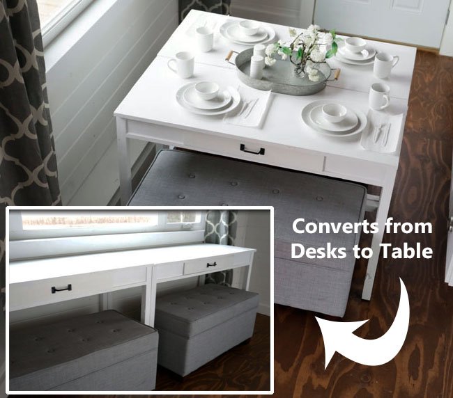 DIY Convertible Desk to Table