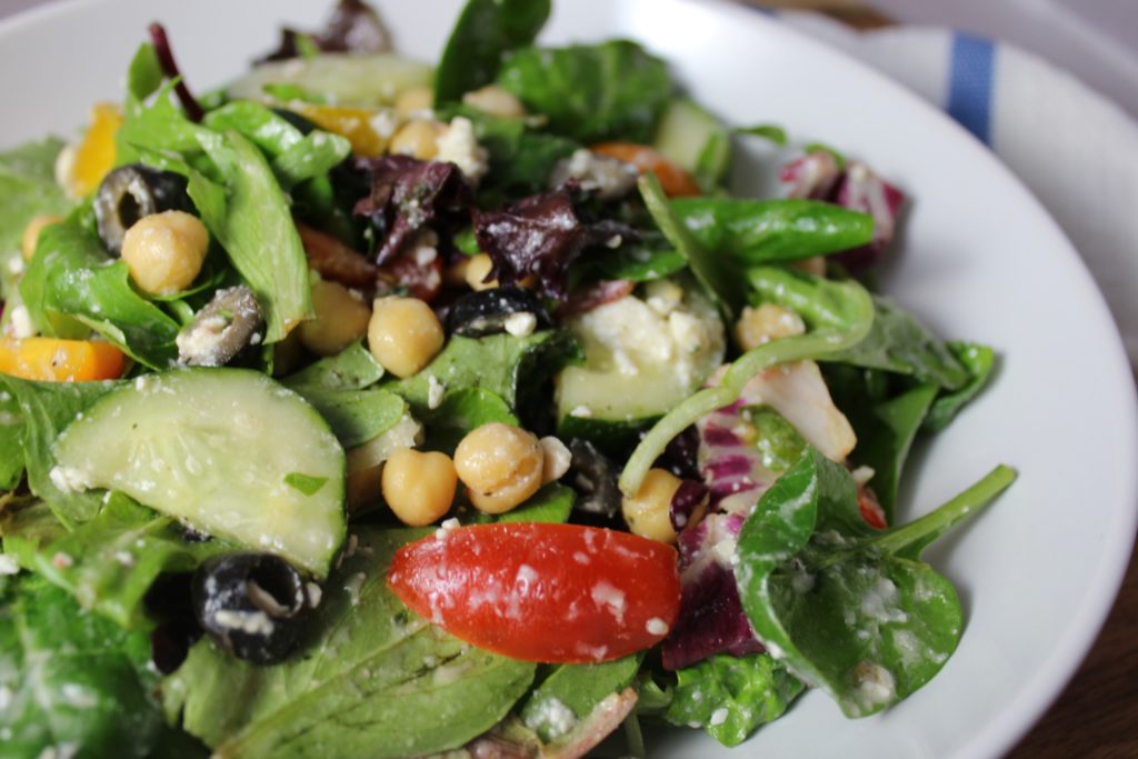 Healthy Greek Chickpea Feta Salad