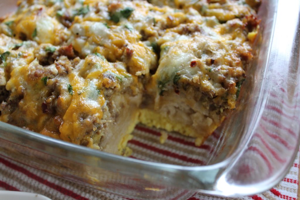 Sausage Biscuit and Egg Casserole - Forks 'n' Flip Flops