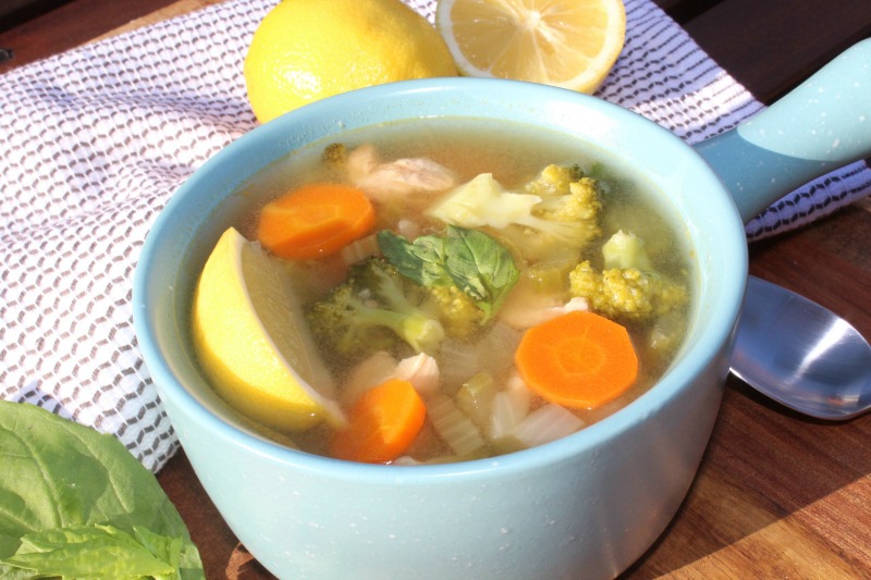 Lemon Basil Chicken Detox Soup Forks 'n' Flip Flops