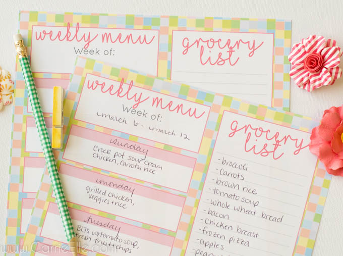 Weekly Meal Planning Printable