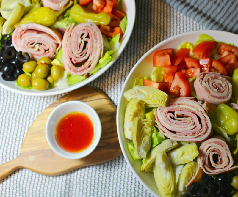 Antipasto Pinwheel Salad - Forks 'n' Flip Flops