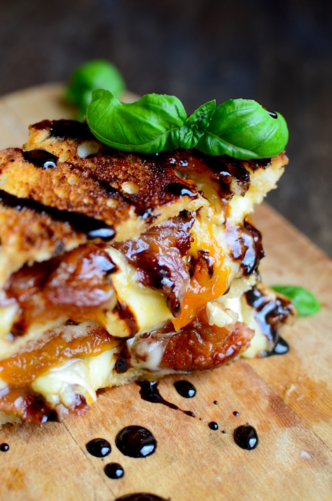 Bacon Brie Apricot Grilled Cheese