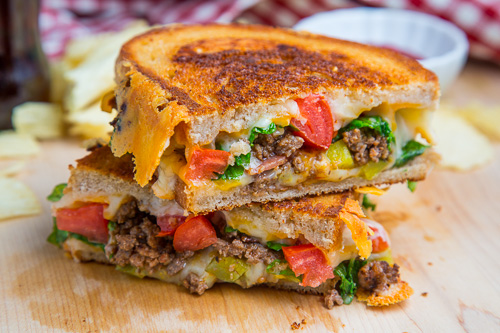 Bacon Double Cheeseburger Grilled Cheese