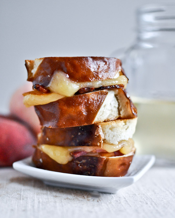 Peach Bacon Gouda Grilled Cheese