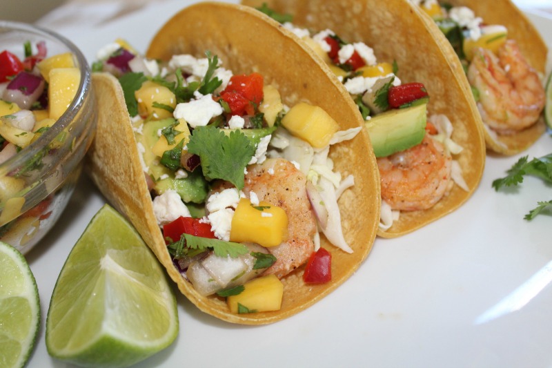 Shrimp Tacos with Mango Salsa - Forks 'n' Flip Flops