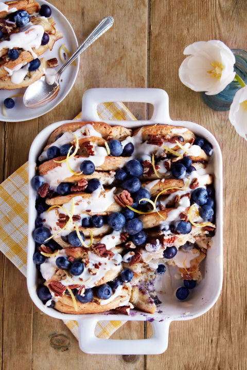 Blueberry Pecan Bread Pudding