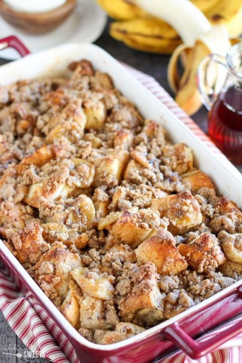 Brown Sugar Banana French Toast Casserole