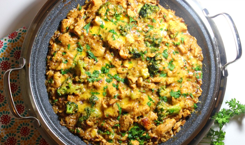 Cheesy Chicken Broccoli and Rice Casserole - Forks 'n' Flip Flops