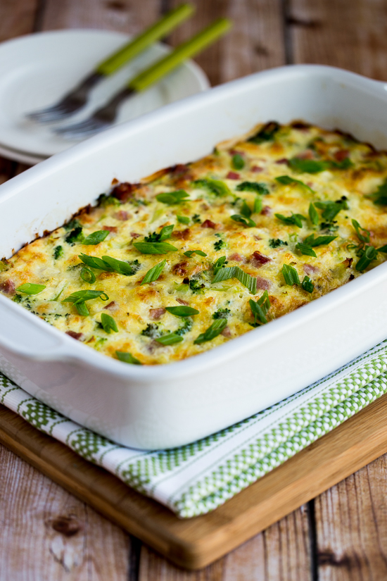 broccoli-ham-mozzarella-egg-bake