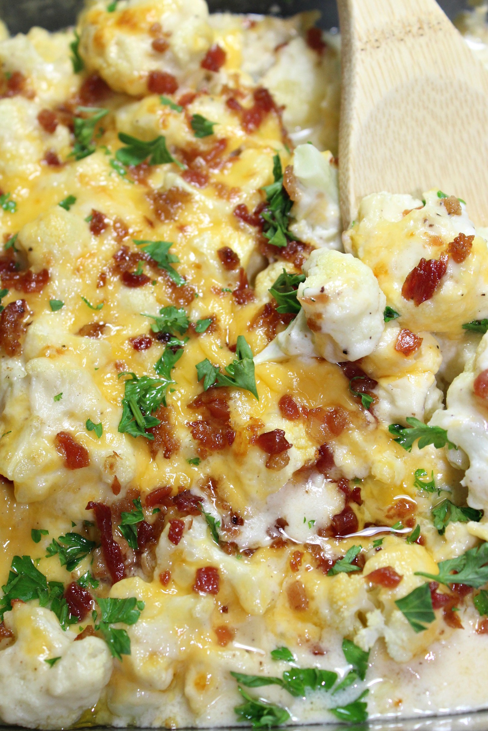 Cheesy Cauliflower Bacon Gratin Forks 'n' Flip Flops