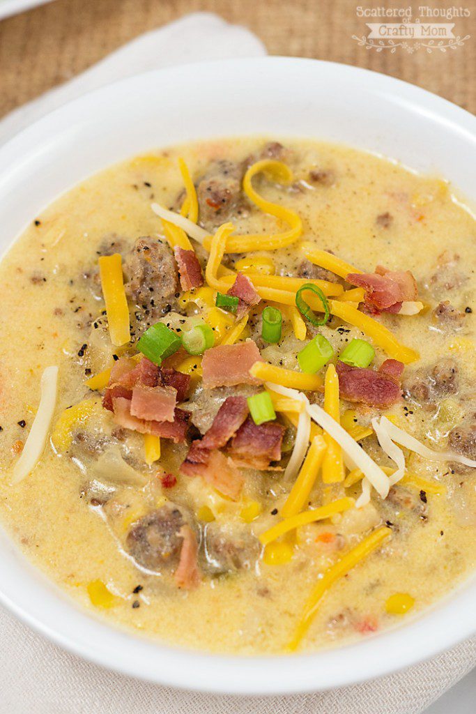 Slow Cooker Corn and Sausage Chowder
