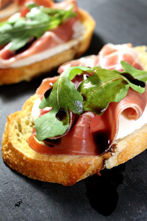 Prosciutto Mozzarella Bruschetta Forks 'n' Flip Flops