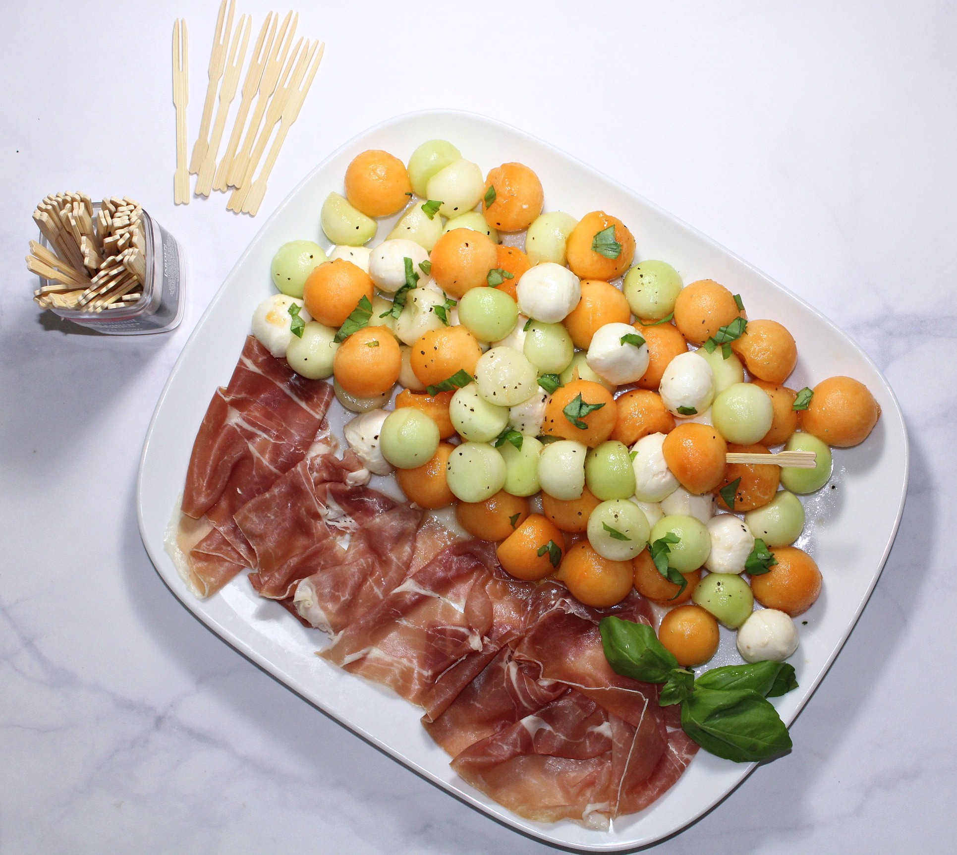 Melon Ball Prosciutto Salad Forks 'n' Flip Flops