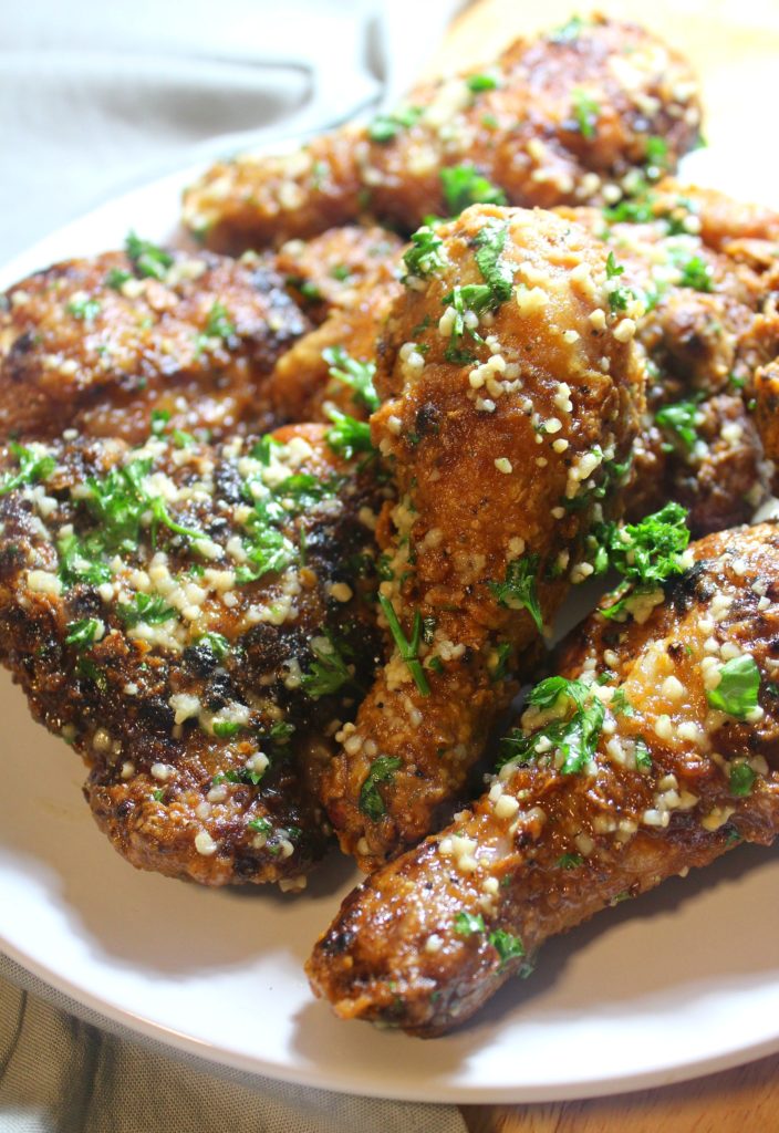 Buttery Garlic Fried Chicken - Forks 'n' Flip Flops