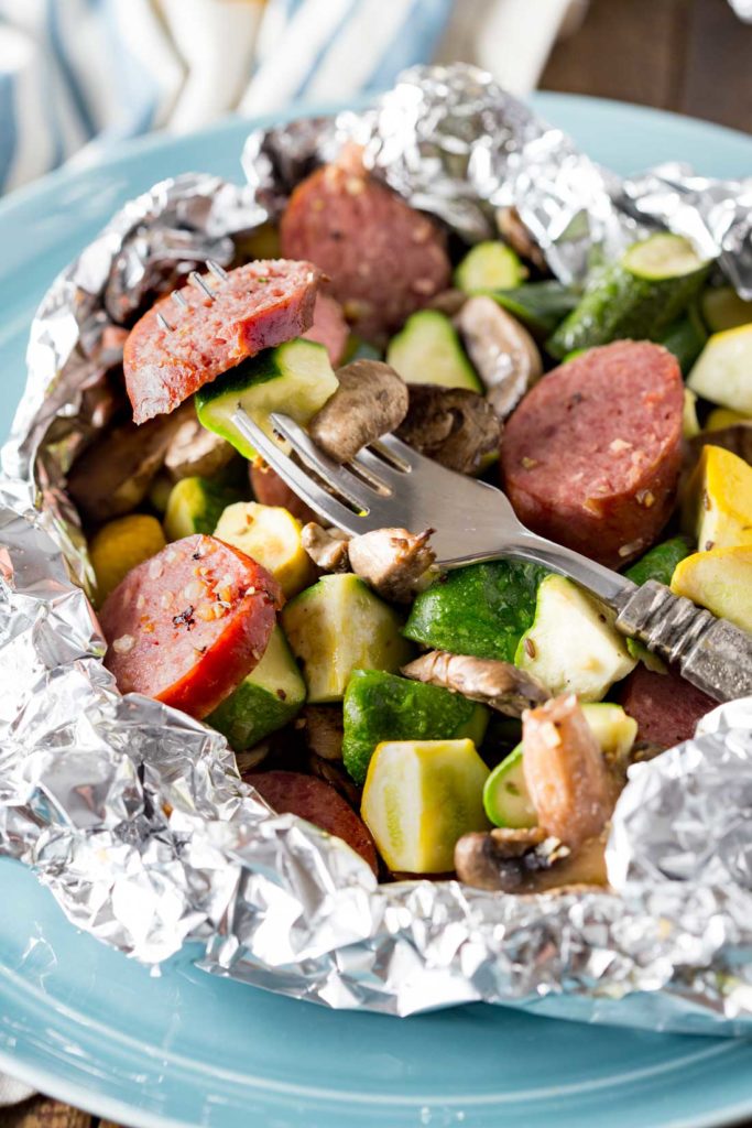 Kielbasa-Grill-Foil-Pouch