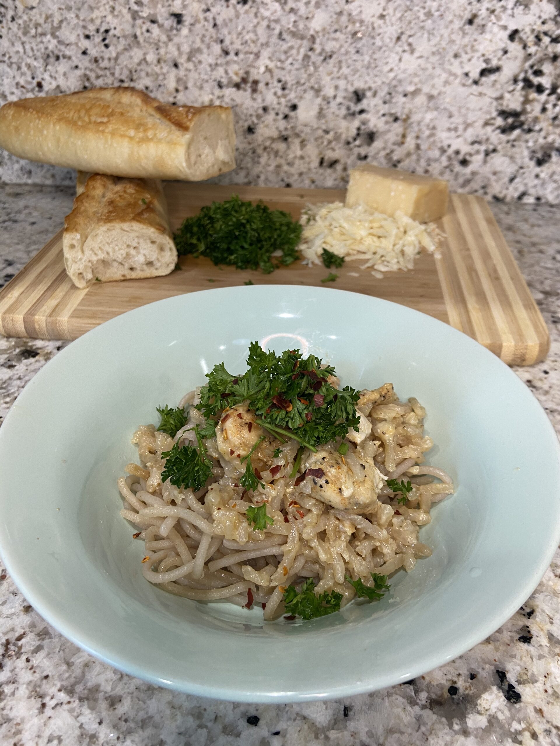 Garlic Parmesan Cassava Pasta - Forks 'n' Flip Flops